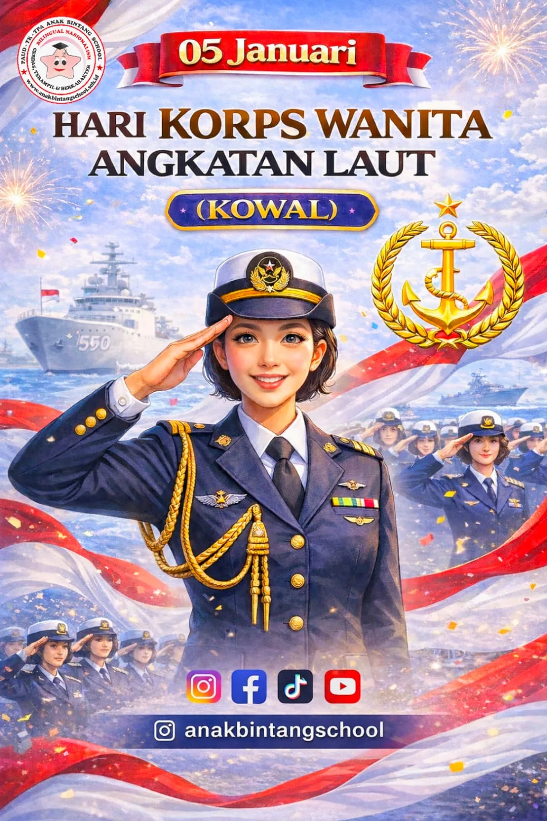 Hari Korps Wanita Angkatan Laut (KOWAL) di Indonesia